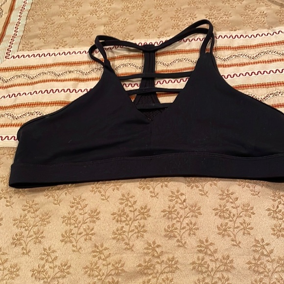 ZYIA Active sports bra, black, nylon/spandex blend, washable, XL - Picture 1 of 9